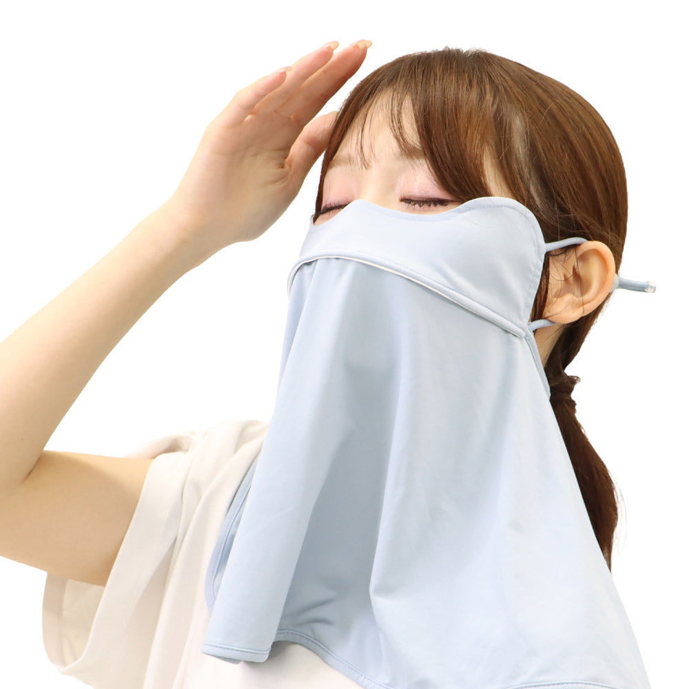 【allCool】 やわもちフェイスカバー ロング 冷感 AC-MASK006