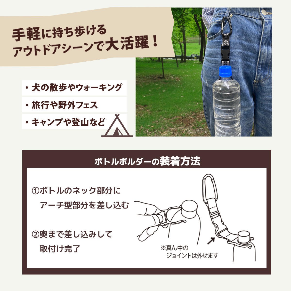 【BAKKNEL】 ペットボトルホルダー アーチタイプ BN-PBH002