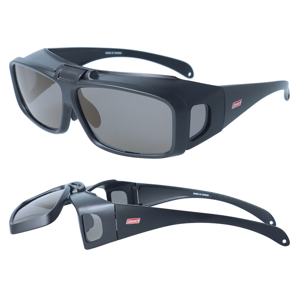 【Coleman】 跳ね上げ式 偏光 オーバーサングラス COV01