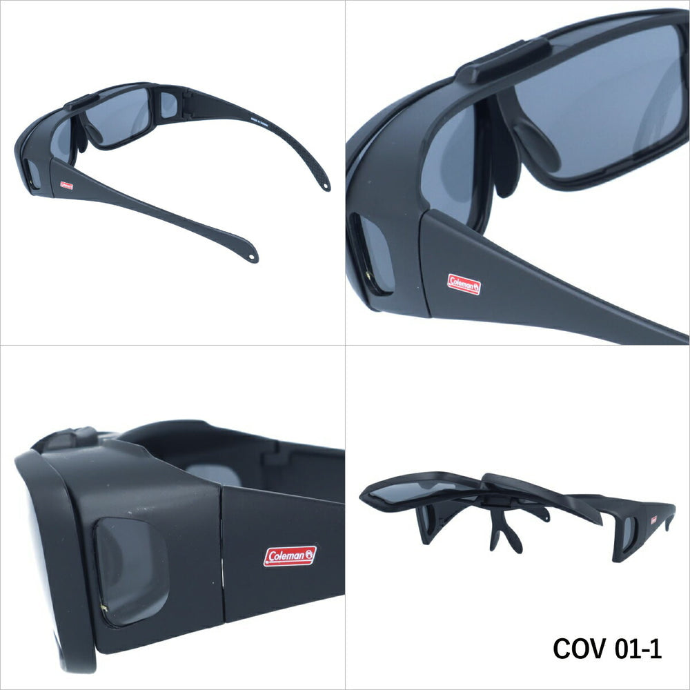 【Coleman】 跳ね上げ式 偏光 オーバーサングラス COV01