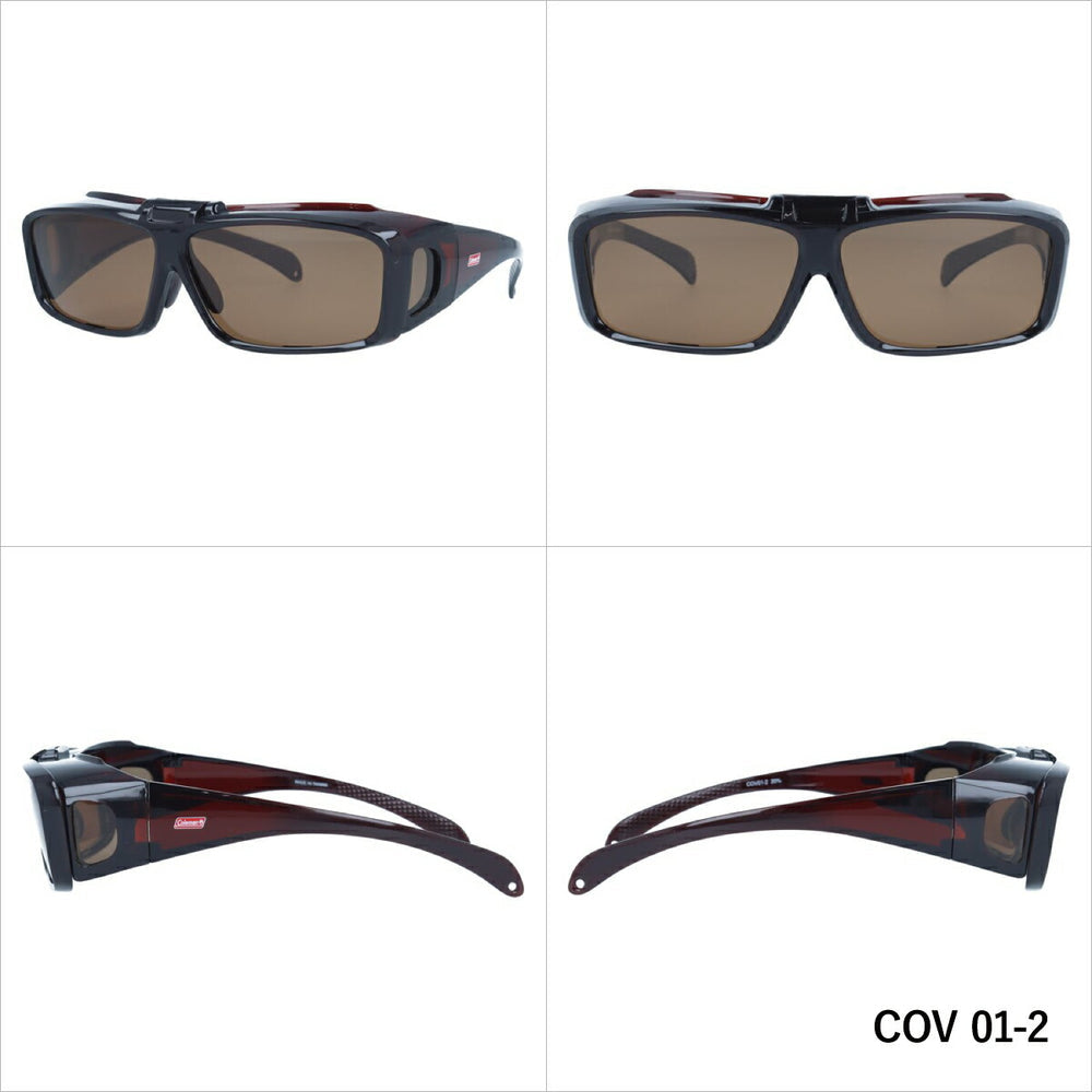 【Coleman】 跳ね上げ式 偏光 オーバーサングラス COV01