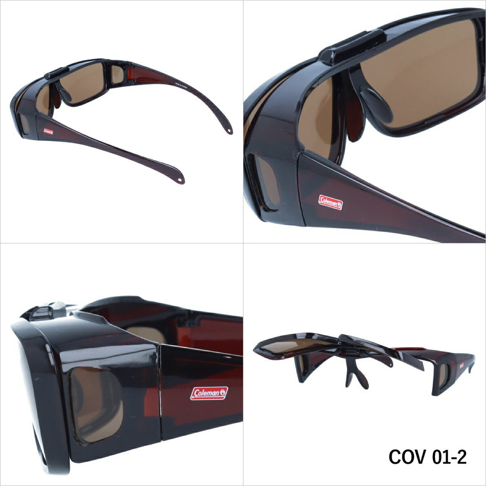【Coleman】 跳ね上げ式 偏光 オーバーサングラス COV01
