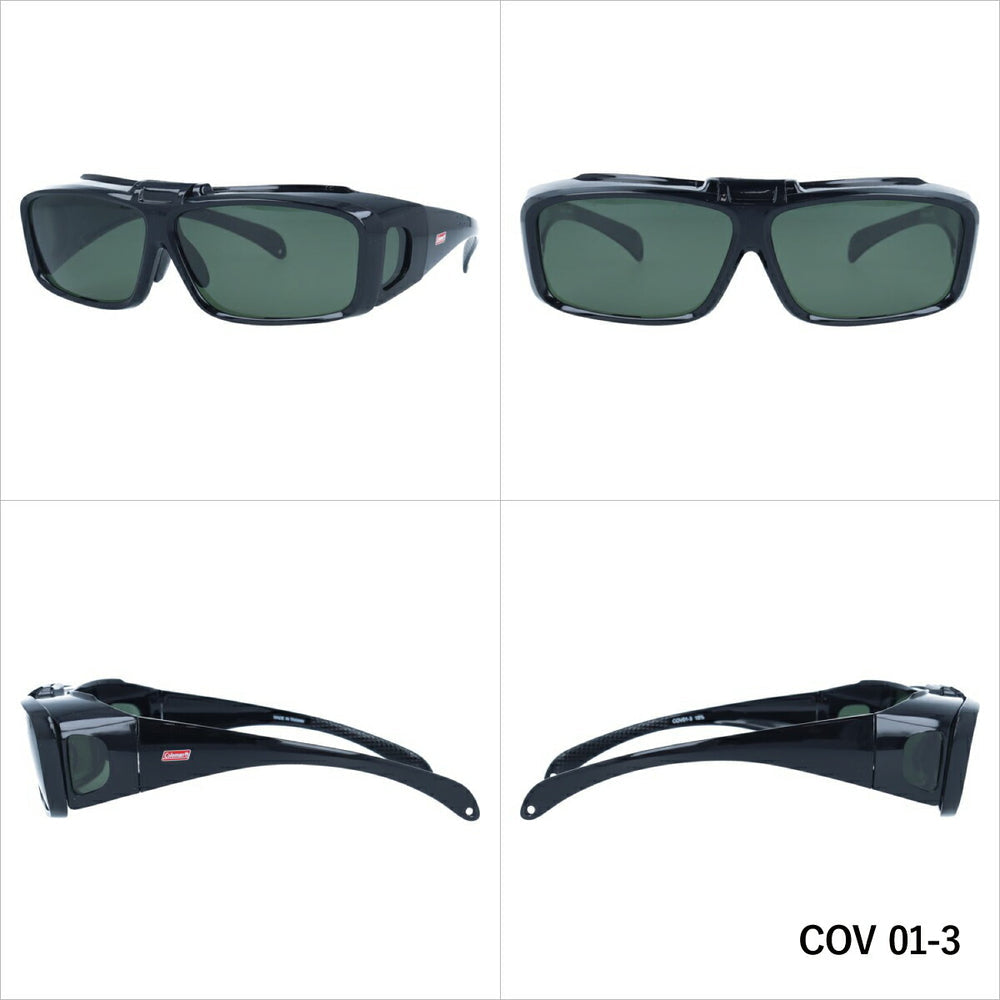 【Coleman】 跳ね上げ式 偏光 オーバーサングラス COV01