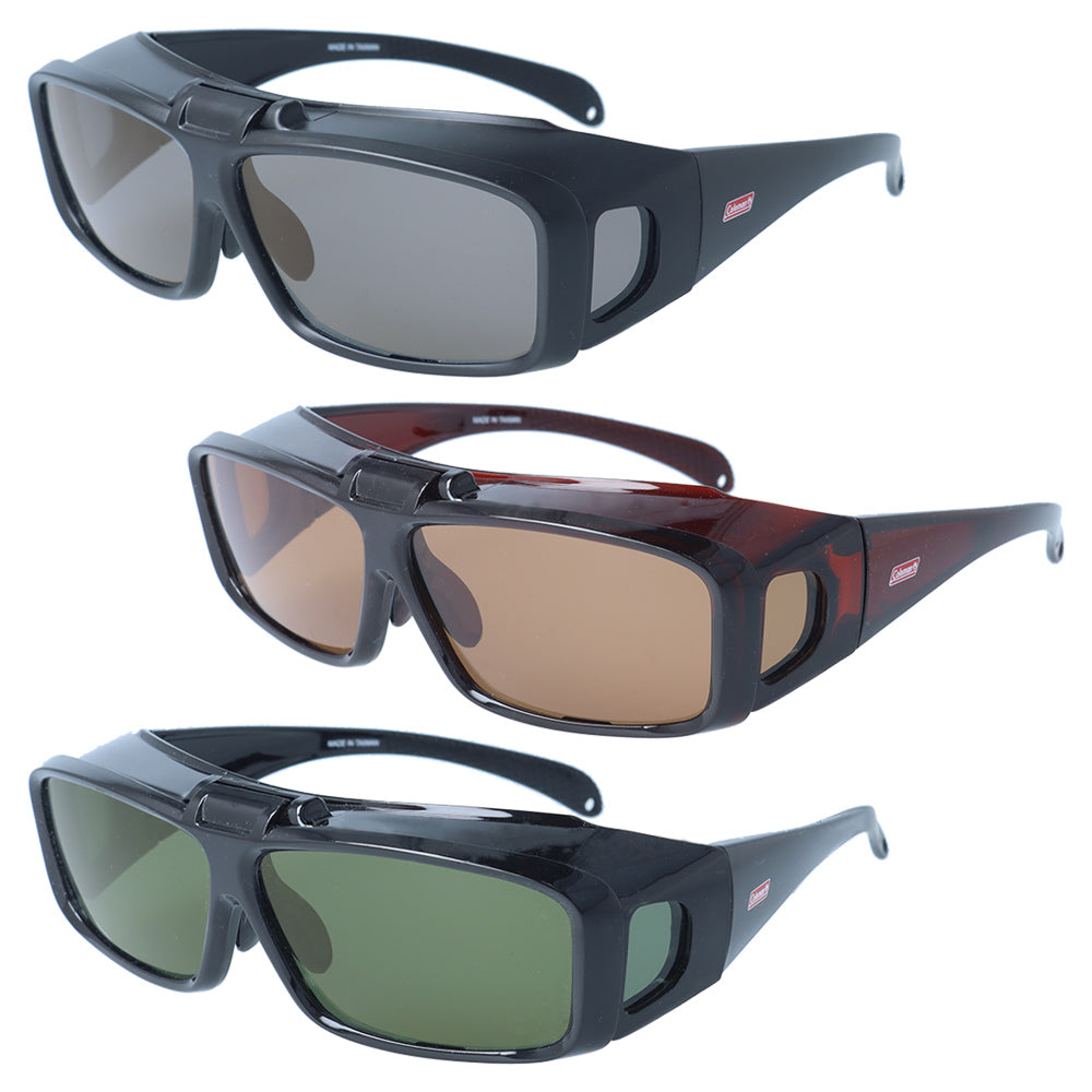 【Coleman】 跳ね上げ式 偏光 オーバーサングラス COV01