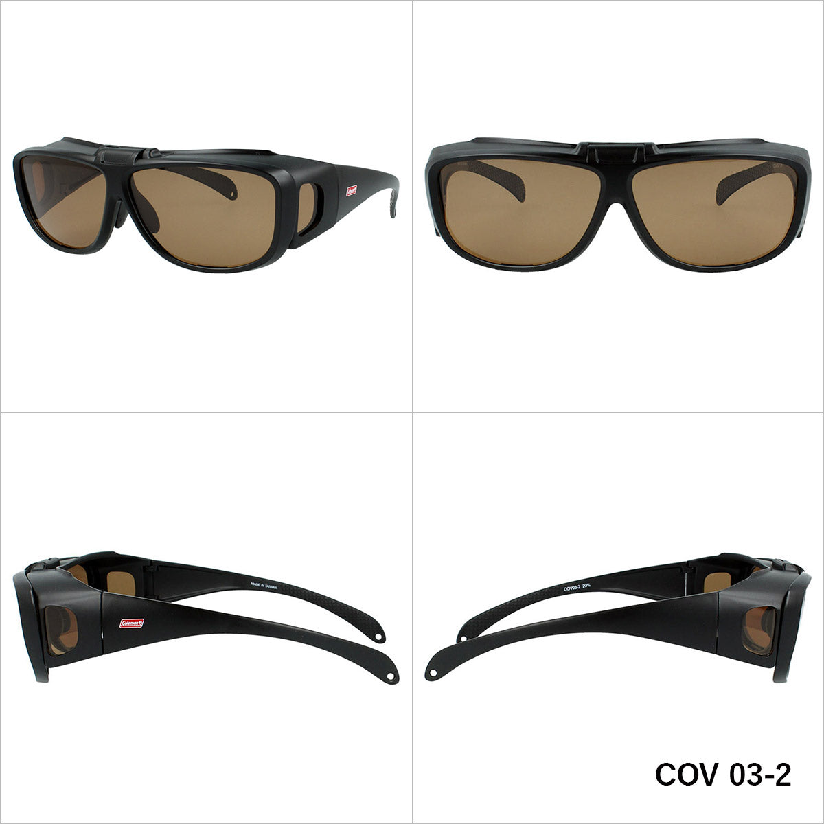 【Coleman】 偏光 オーバーサングラス 跳ね上げ式 COV03