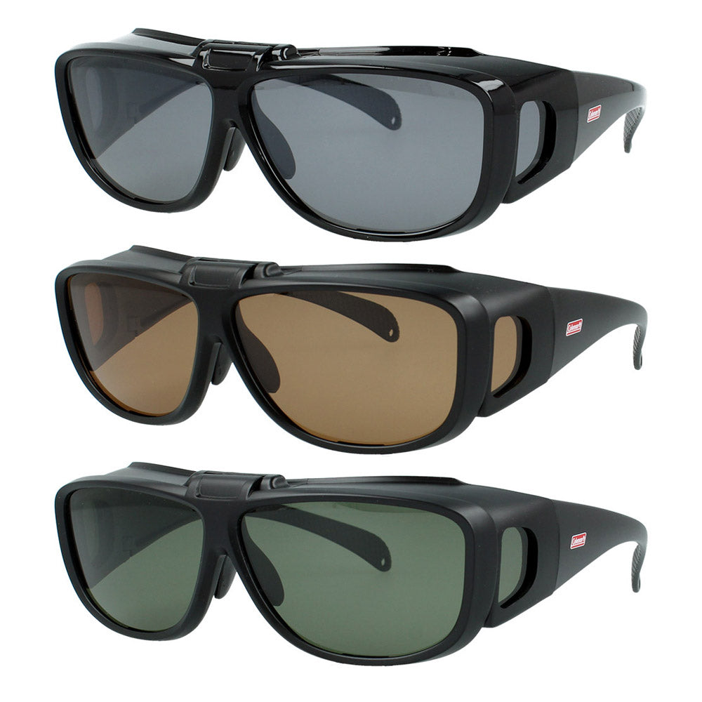 【Coleman】 偏光 オーバーサングラス 跳ね上げ式 COV03