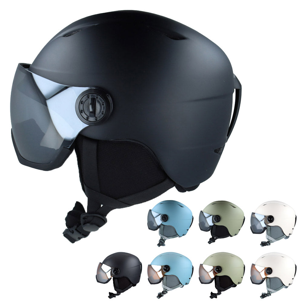 EVOLVE スキー•スノーボードヘルメット マットブラック バイザー付き バイザー付き ヘルメット スキー スノーボード スノボ