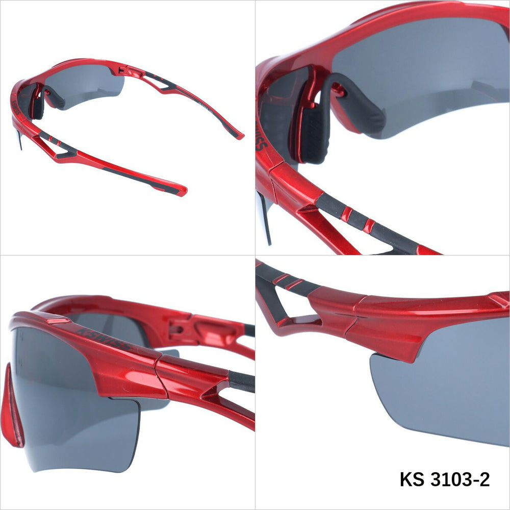 【K・SWISS】 偏光 スポーツサングラス KS3103