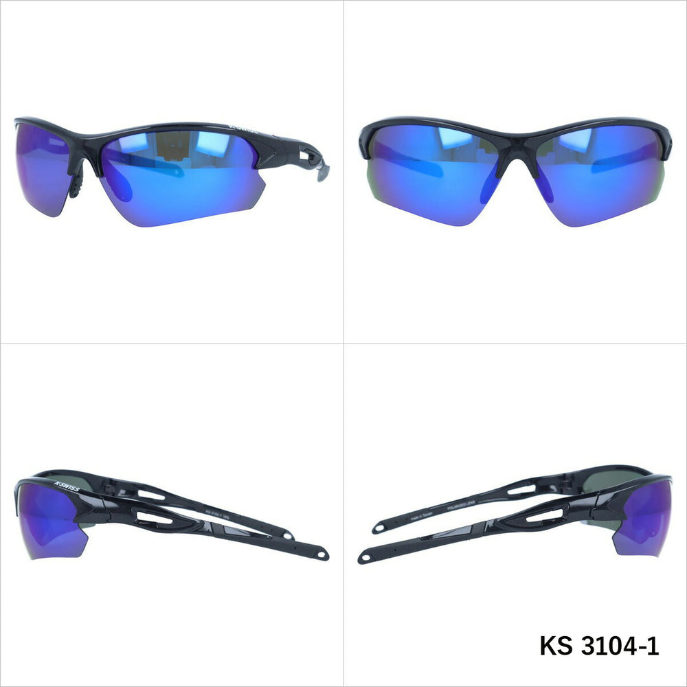 【K・SWISS】 偏光 スポーツサングラス KS3104