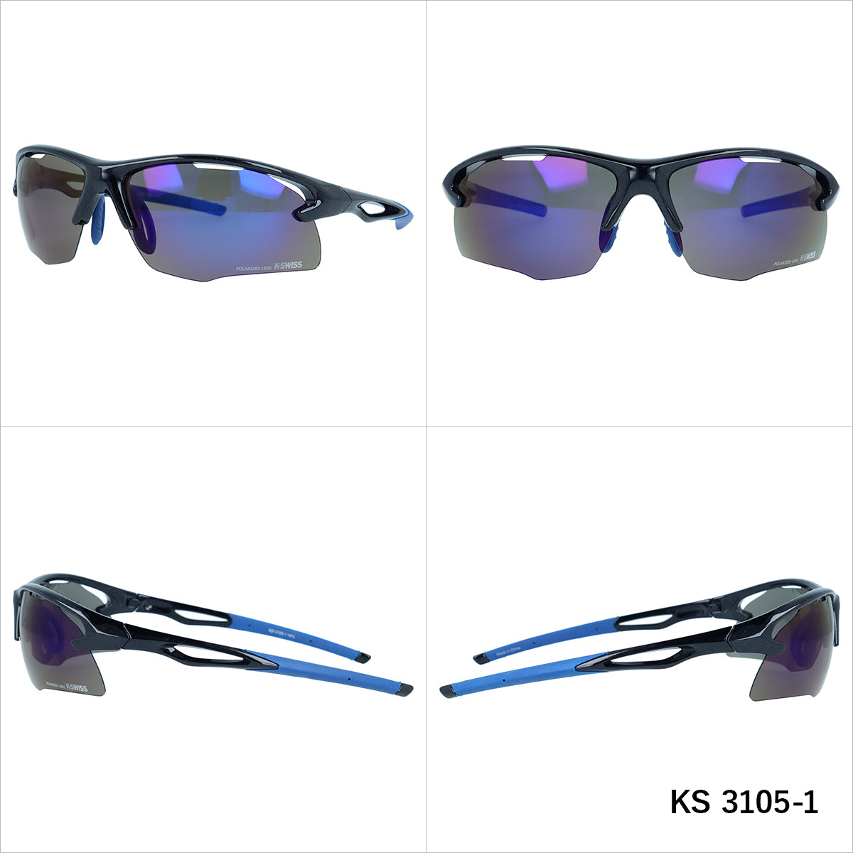 【K・SWISS】 偏光 スポーツサングラス KS3105