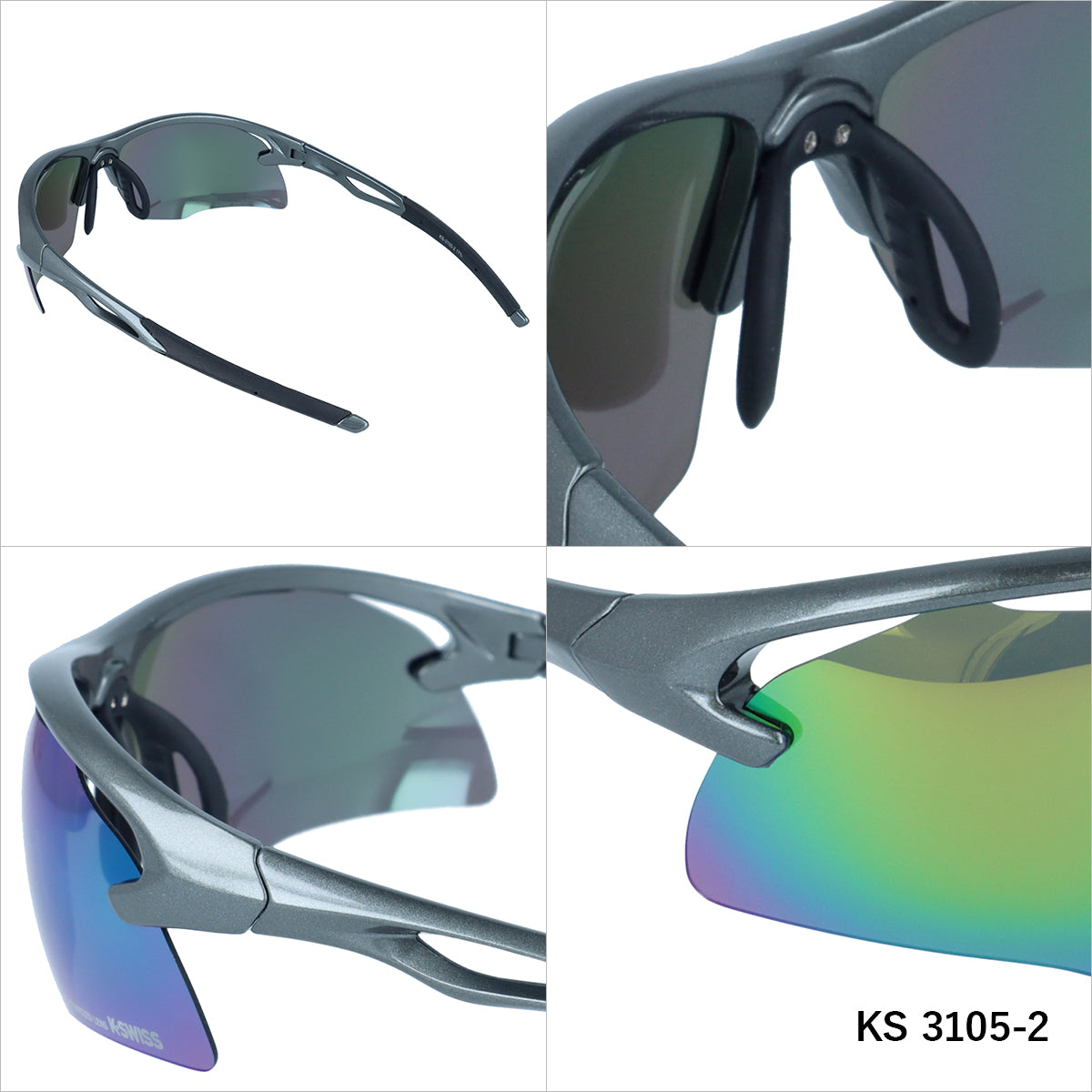 【K・SWISS】 偏光 スポーツサングラス KS3105