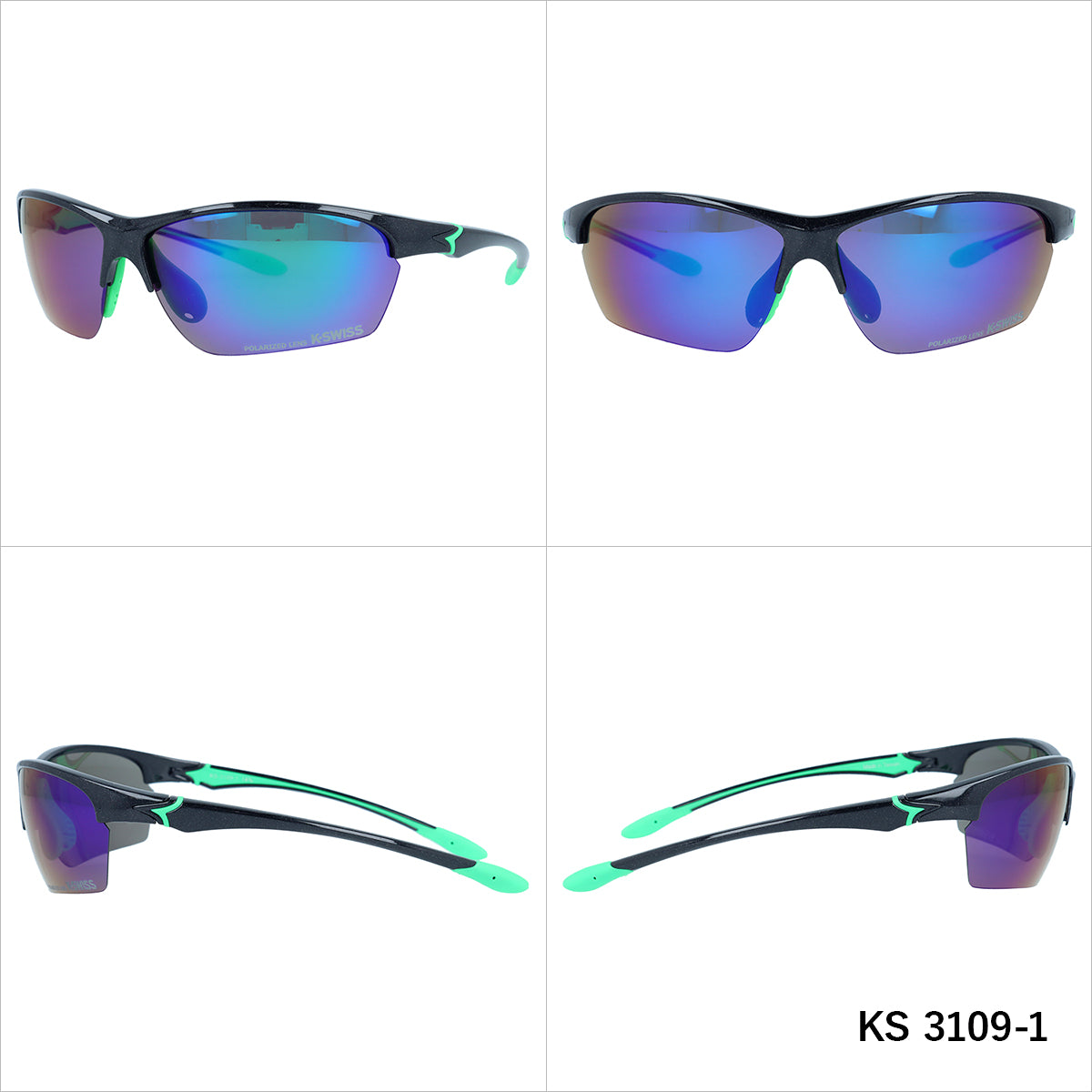 【K・SWISS】 偏光 スポーツサングラス KS3109
