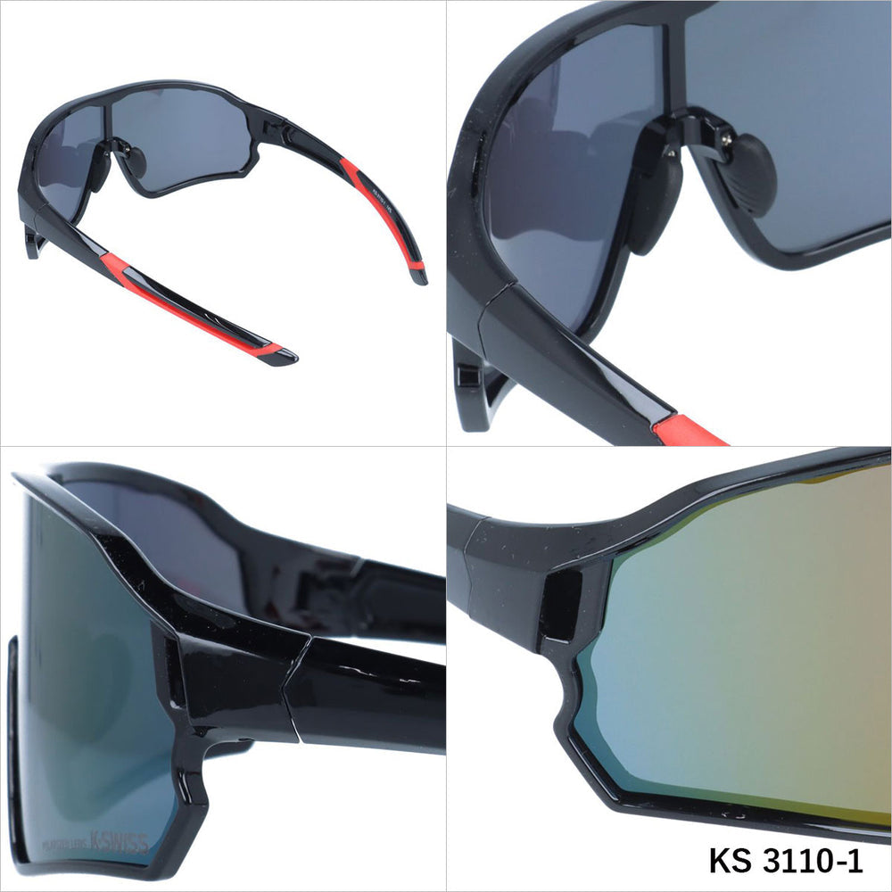 【K・SWISS】 偏光 スポーツサングラス KS3110