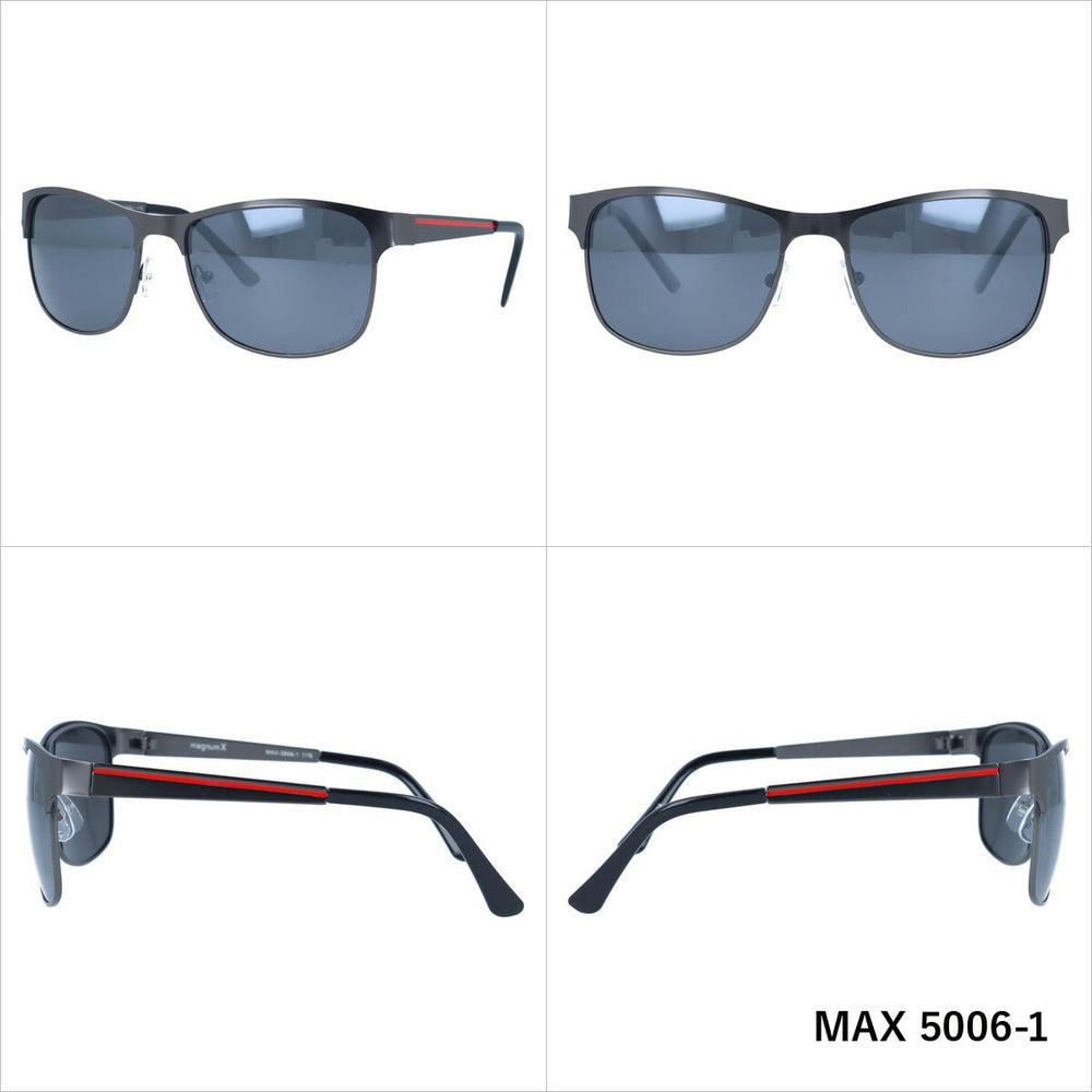 【magnumX】 偏光 メタルフレームサングラス MAX5006
