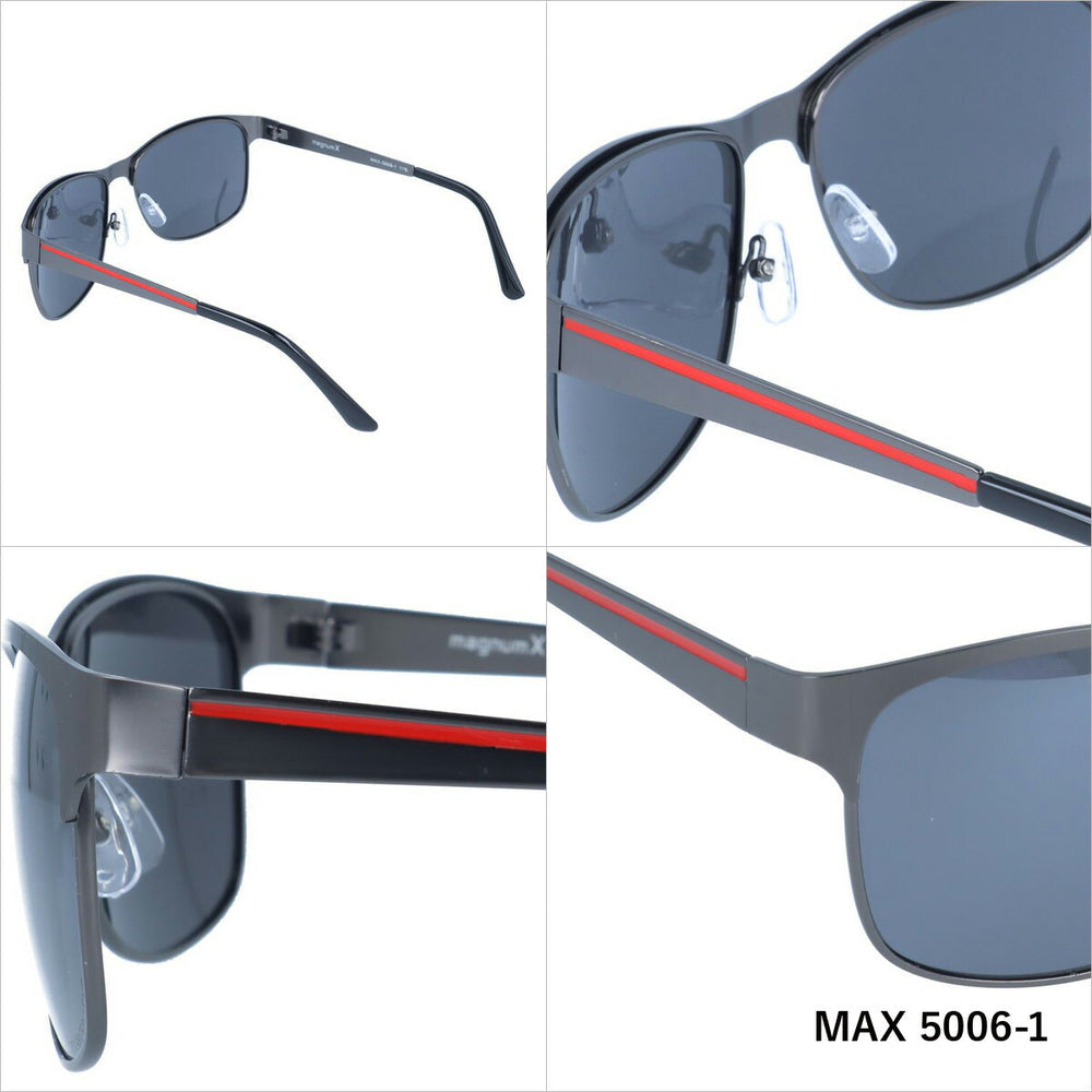 【magnumX】 偏光 メタルフレームサングラス MAX5006
