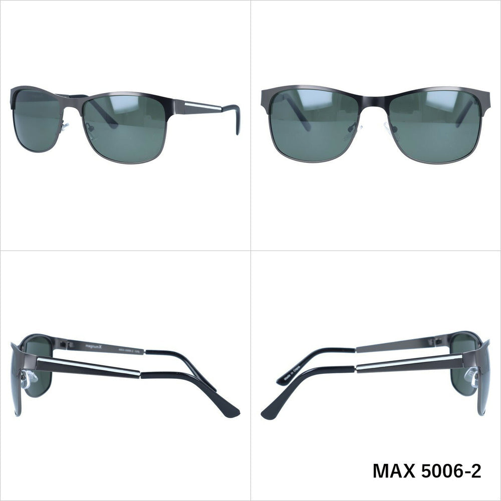 【magnumX】 偏光 メタルフレームサングラス MAX5006
