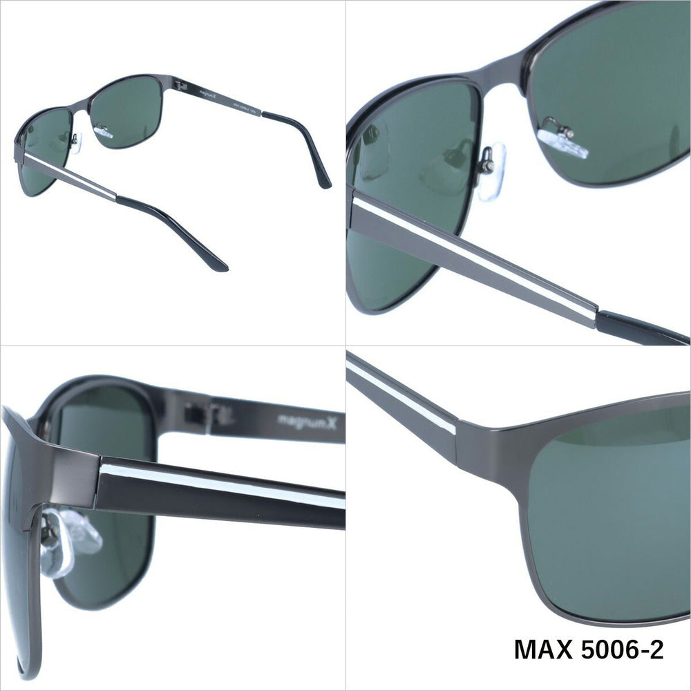【magnumX】 偏光 メタルフレームサングラス MAX5006