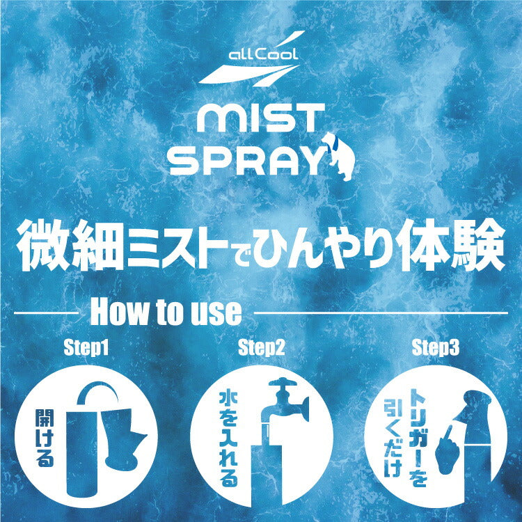 【allCool】 ミストスプレー ボトル AC-MS001