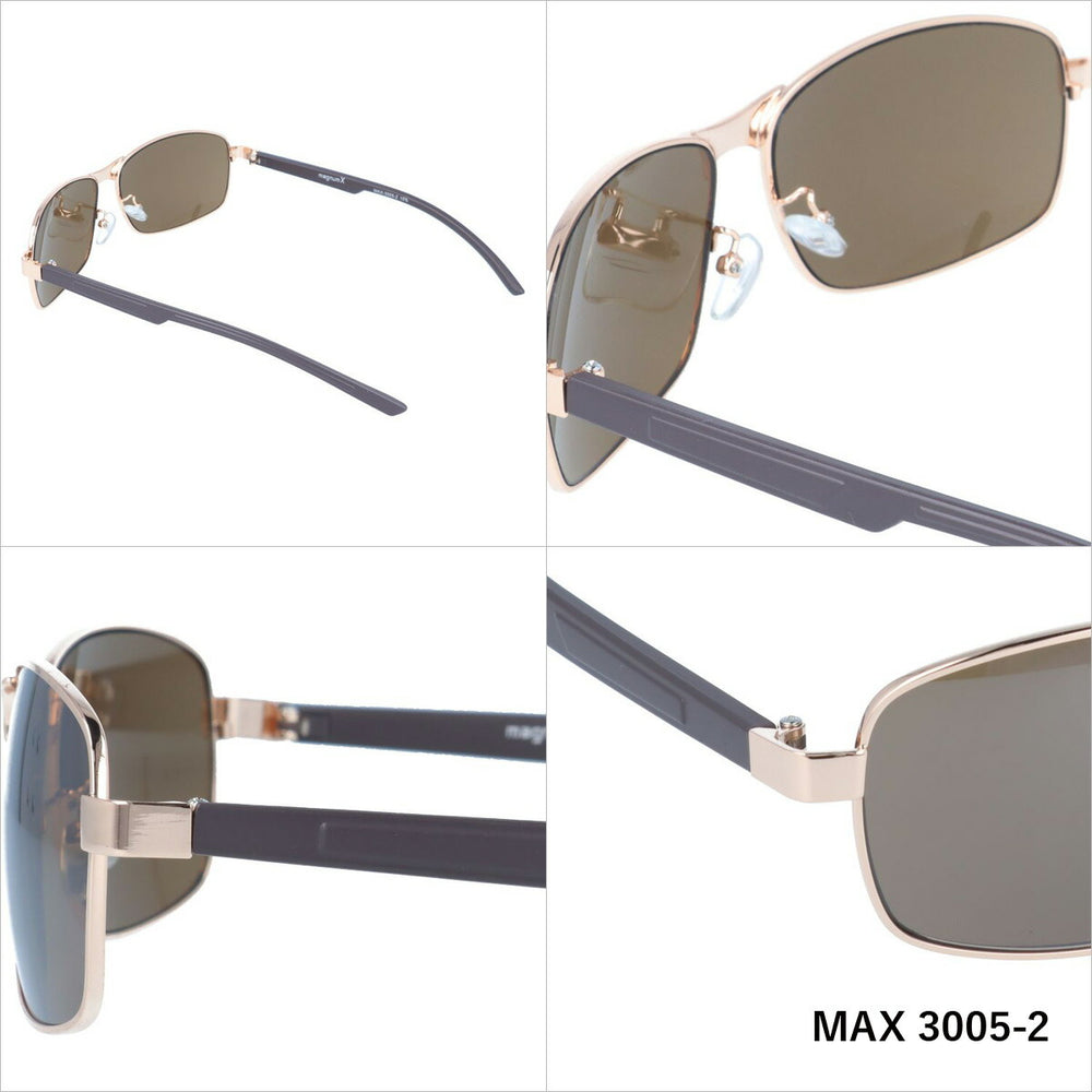 【magnumX】 メタルフレームカジュアルサングラス MAX3005